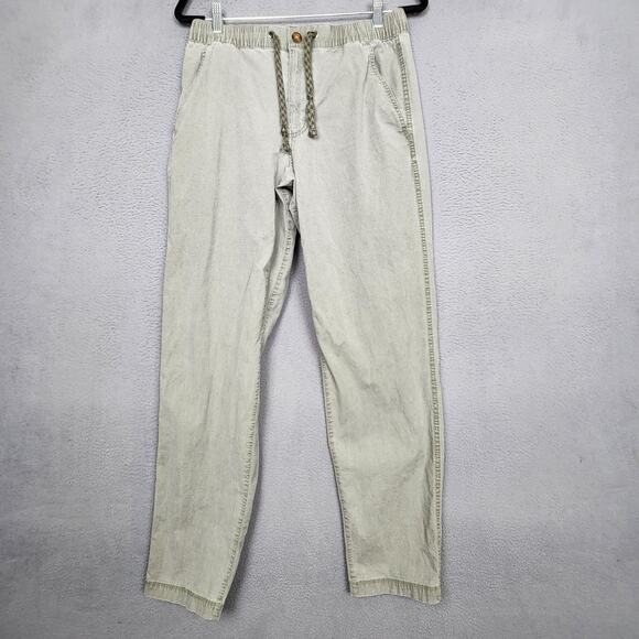Eddie Bauer Pants Mens Medium Gray Ripstop Drawstring Elastic Waist 30x30 - Picture 1 of 16